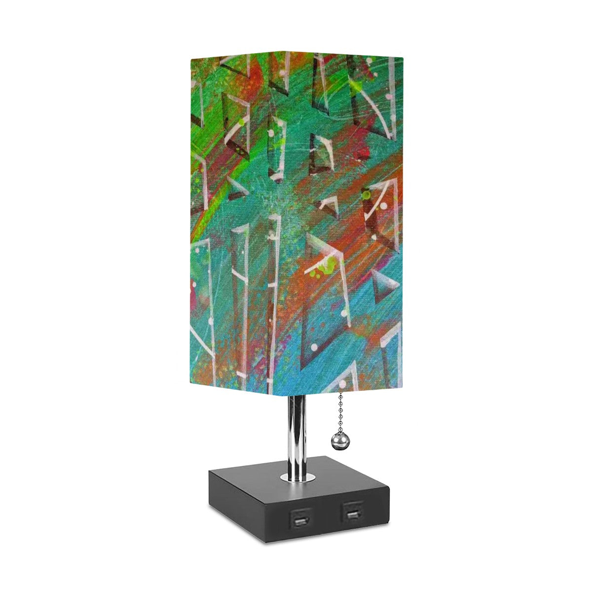 Gavin Scott Square Table Lamp with two USB Ports