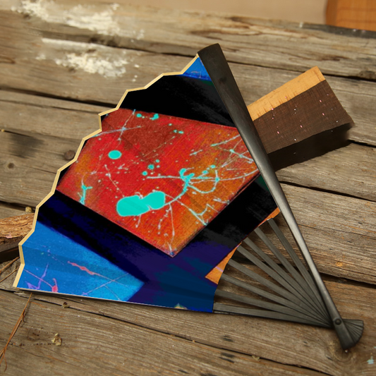 Gavin Scott Genuine Spun Silk Folding Hand Fans (4 Sizes)