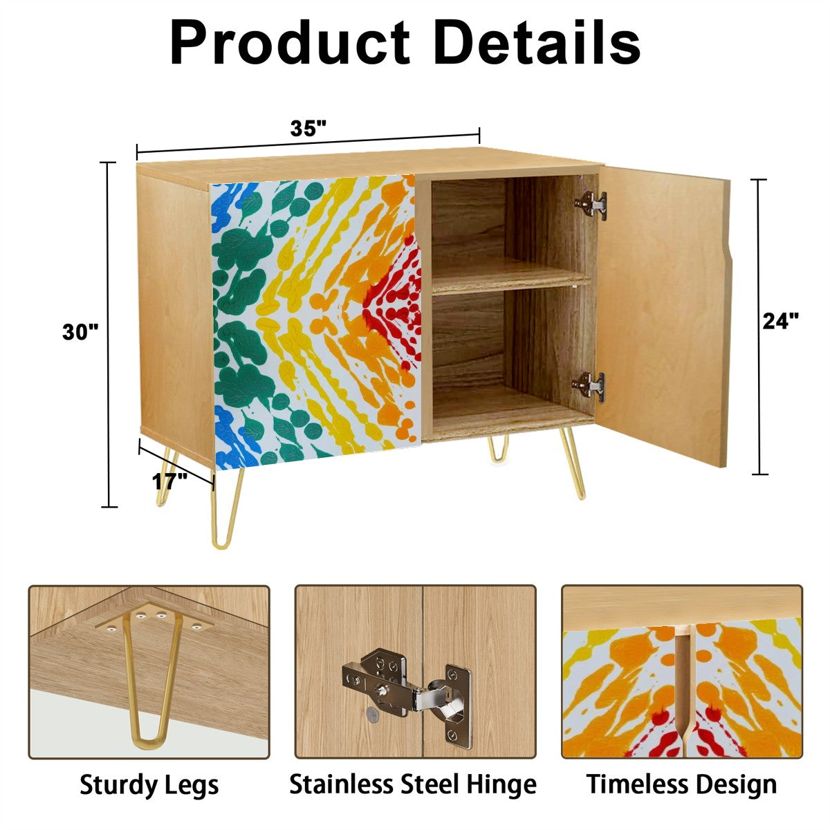 Gavin Scott Wooden Sideboard Cabinet