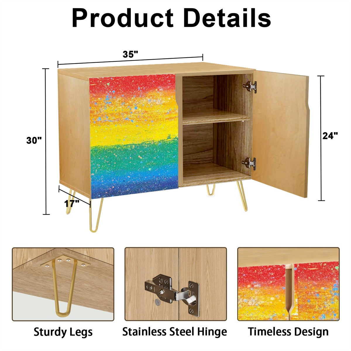 Gavin Scott PRIDE Wooden Sideboard Cabinet