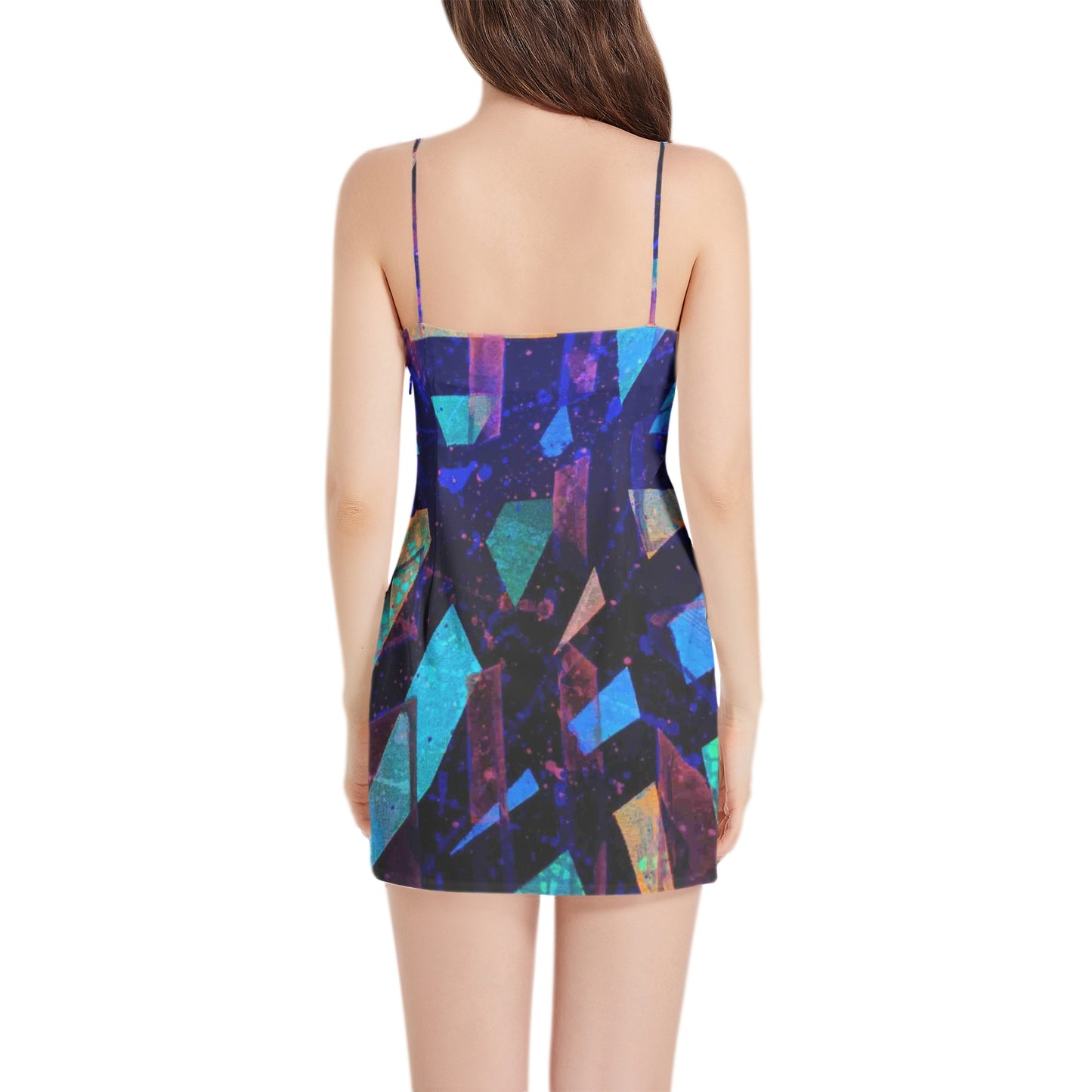 Gavin Scott Sleeveless Spaghetti Strap Mini Dress (Femme XS-3XL)