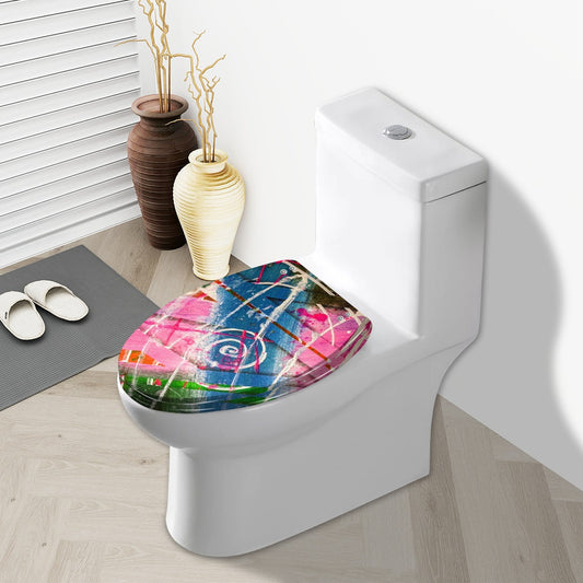 Gavin Scott Elongated Toilet Seat w/Matching Soft-close Lid (V-Shape)
