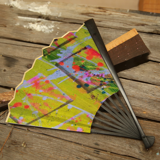 Gavin Scott Genuine Spun Silk Folding Hand Fans (4 Sizes)