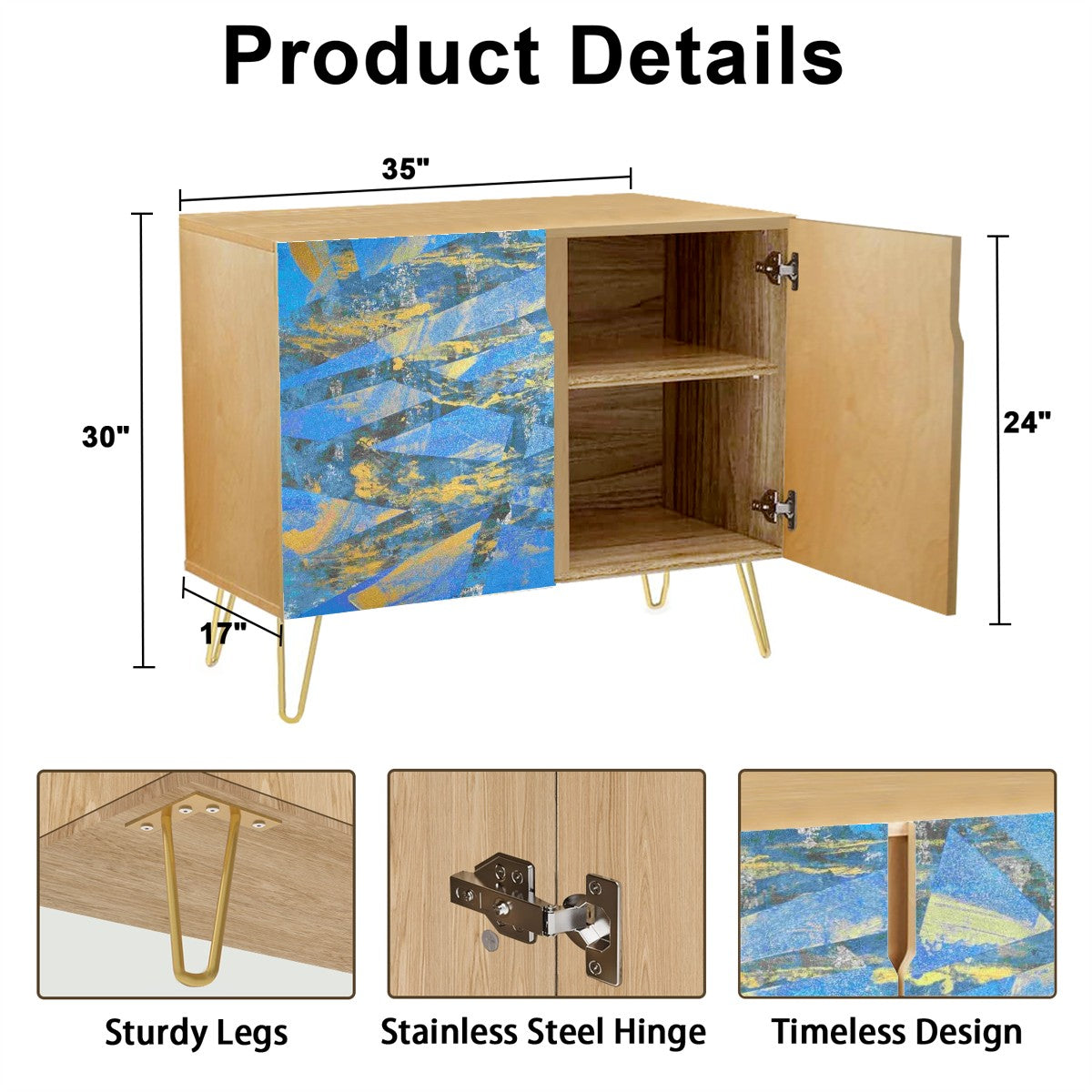 Gavin Scott Wooden Sideboard Cabinet