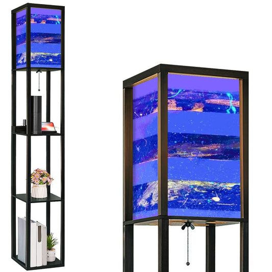 Gavin Scott Floor Lamp with Shelves (2 Colors)