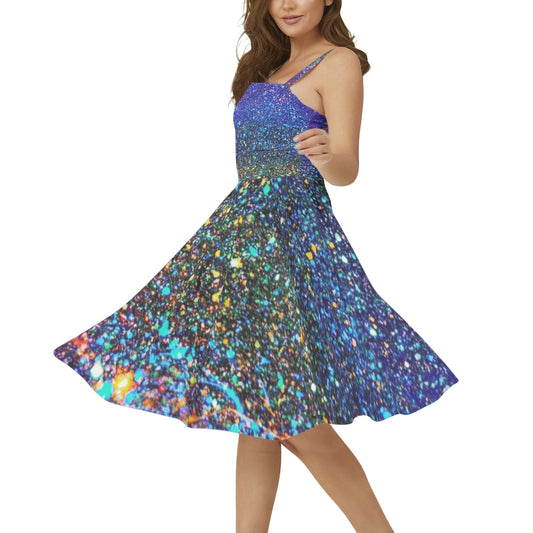 Gavin Scott Sleeveless Flare Hem Midi Dress (Femme XS-3XL)