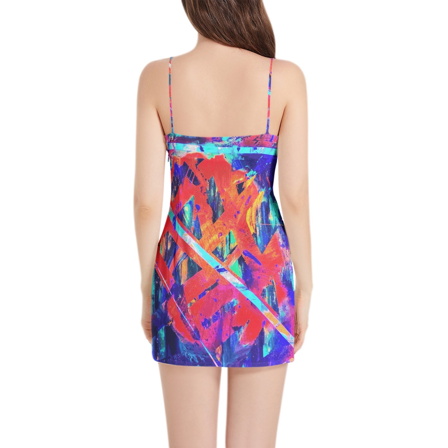 Gavin Scott Sleeveless Spaghetti Strap Mini Dress (Femme XS-3XL)