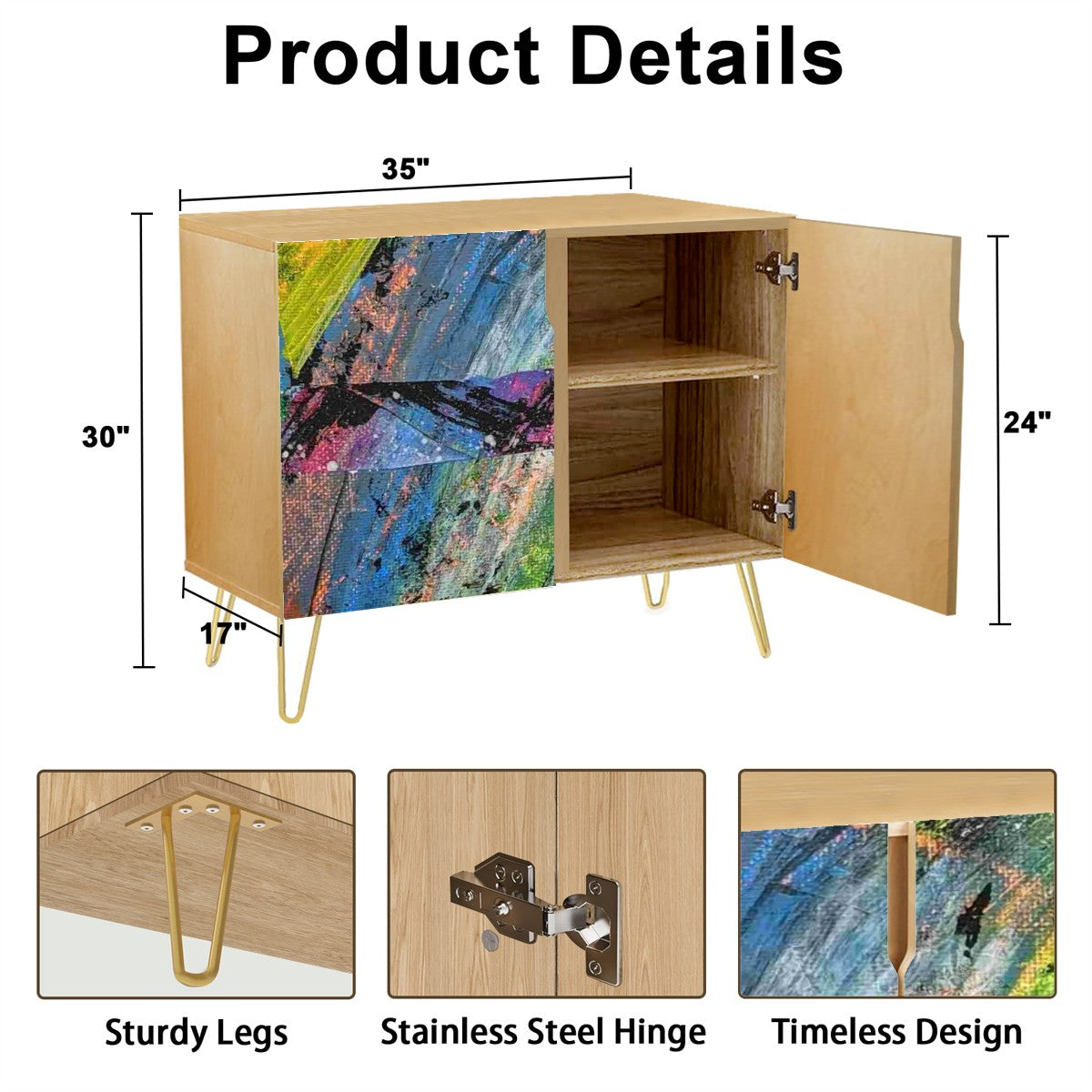 Gavin Scott Wooden Sideboard Cabinet