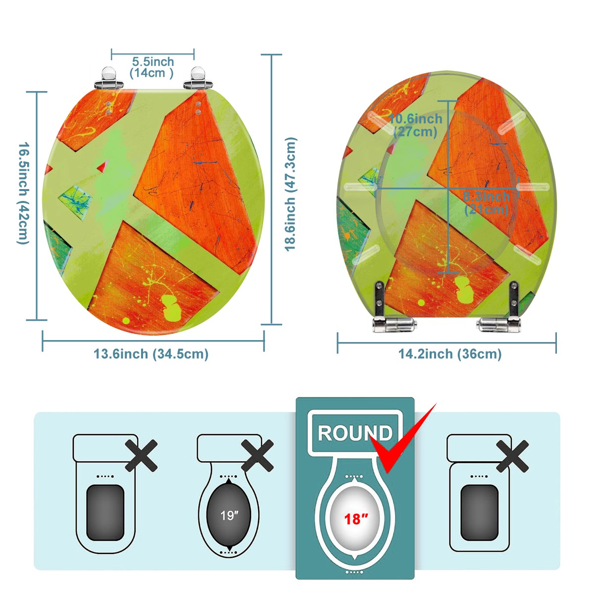Gavin Scott Universal Toilet Seat w/Matching Soft-close Lid
