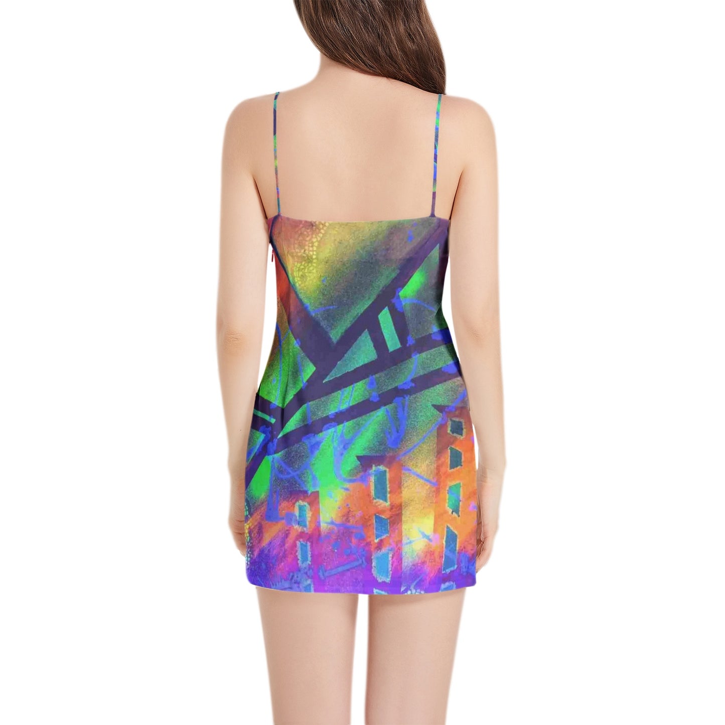 Gavin Scott Sleeveless Spaghetti Strap Mini Dress (Femme XS-3XL)