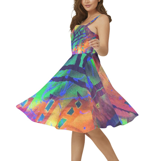 Gavin Scott Sleeveless Flare Hem Midi Dress (Femme XS-3XL)