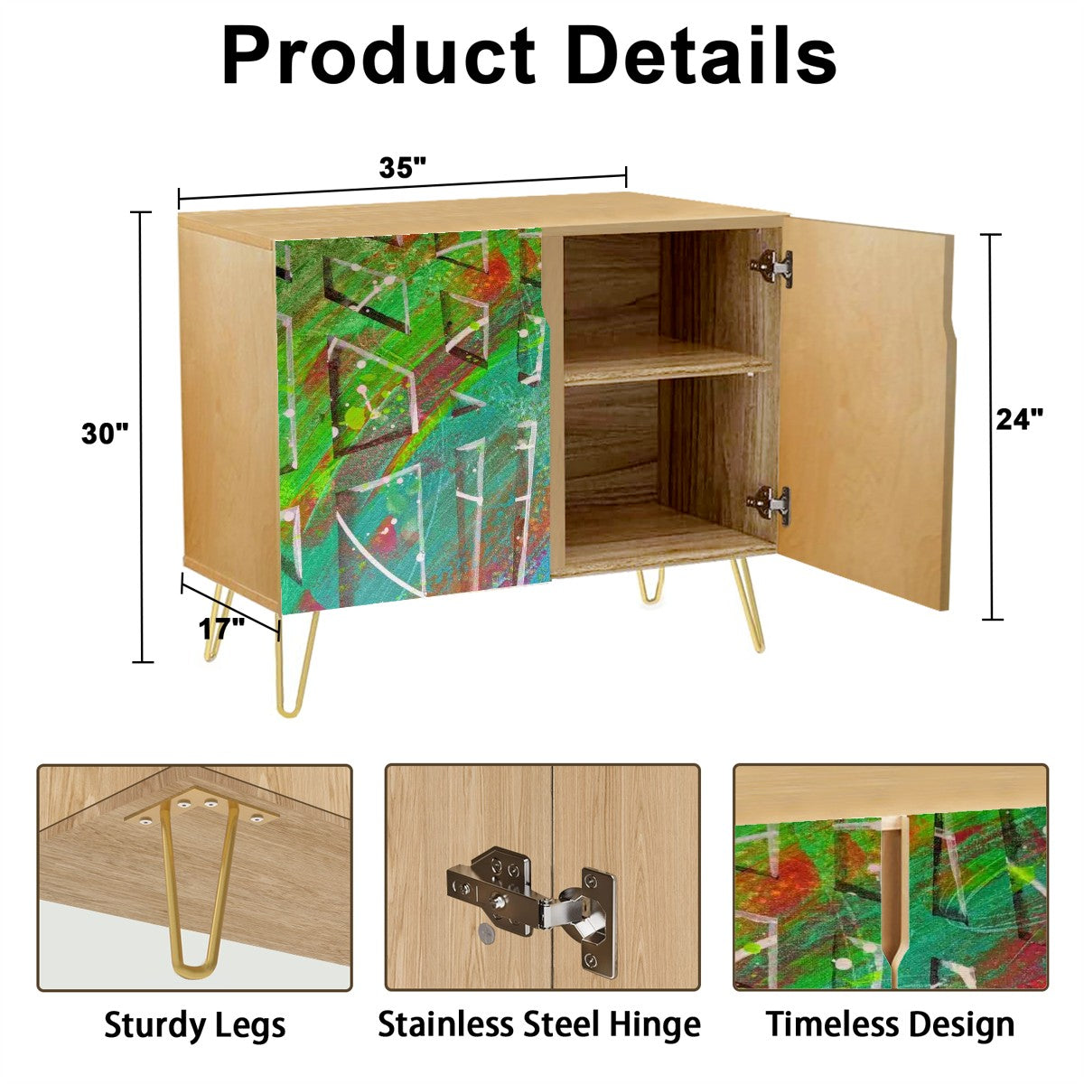 Gavin Scott Wooden Sideboard Cabinet