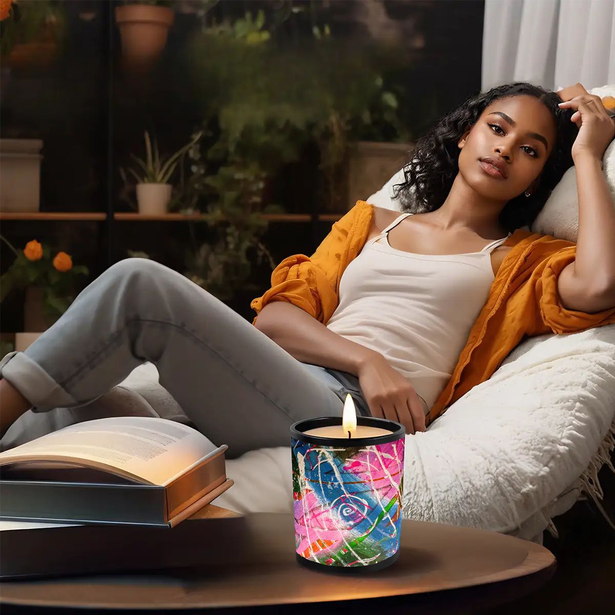 Gavin Scott Scented Black Jar Candle (6oz)