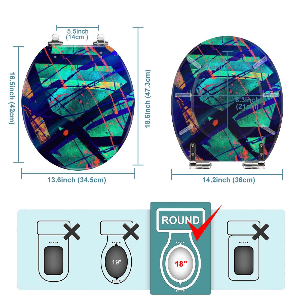 Gavin Scott Universal Toilet Seat w/Matching Soft-close Lid