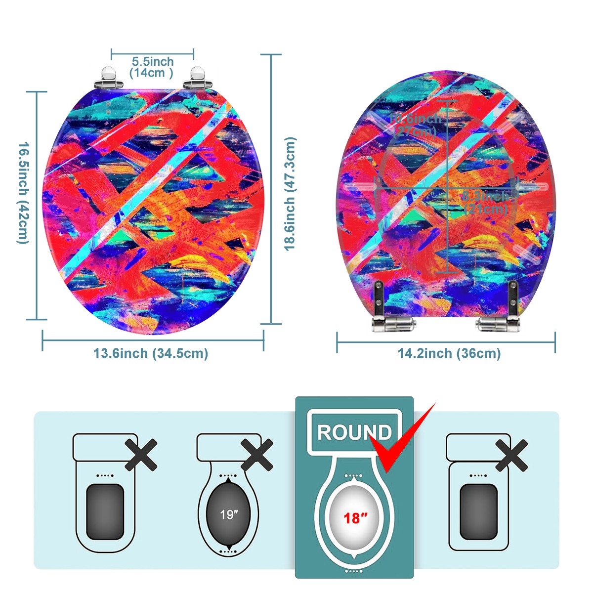 Gavin Scott Universal Toilet Seat w/Matching Soft-close Lid