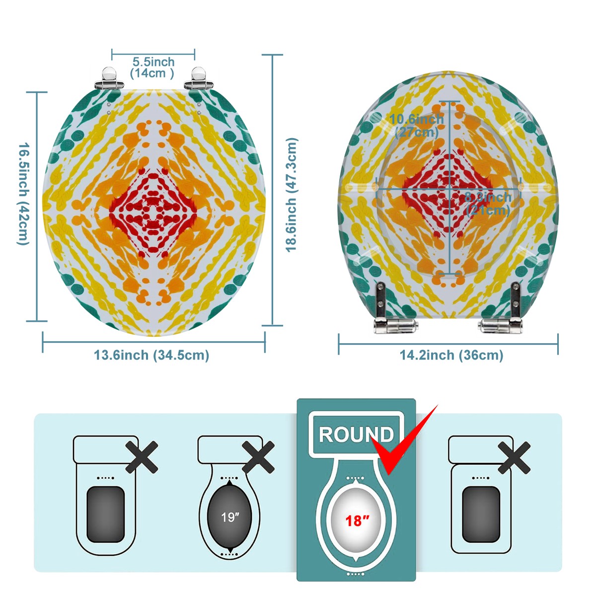 Gavin Scott Universal Toilet Seat w/Matching Soft-close Lid