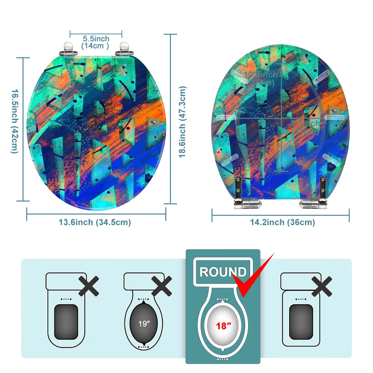 Gavin Scott Universal Toilet Seat w/Matching Soft-close Lid