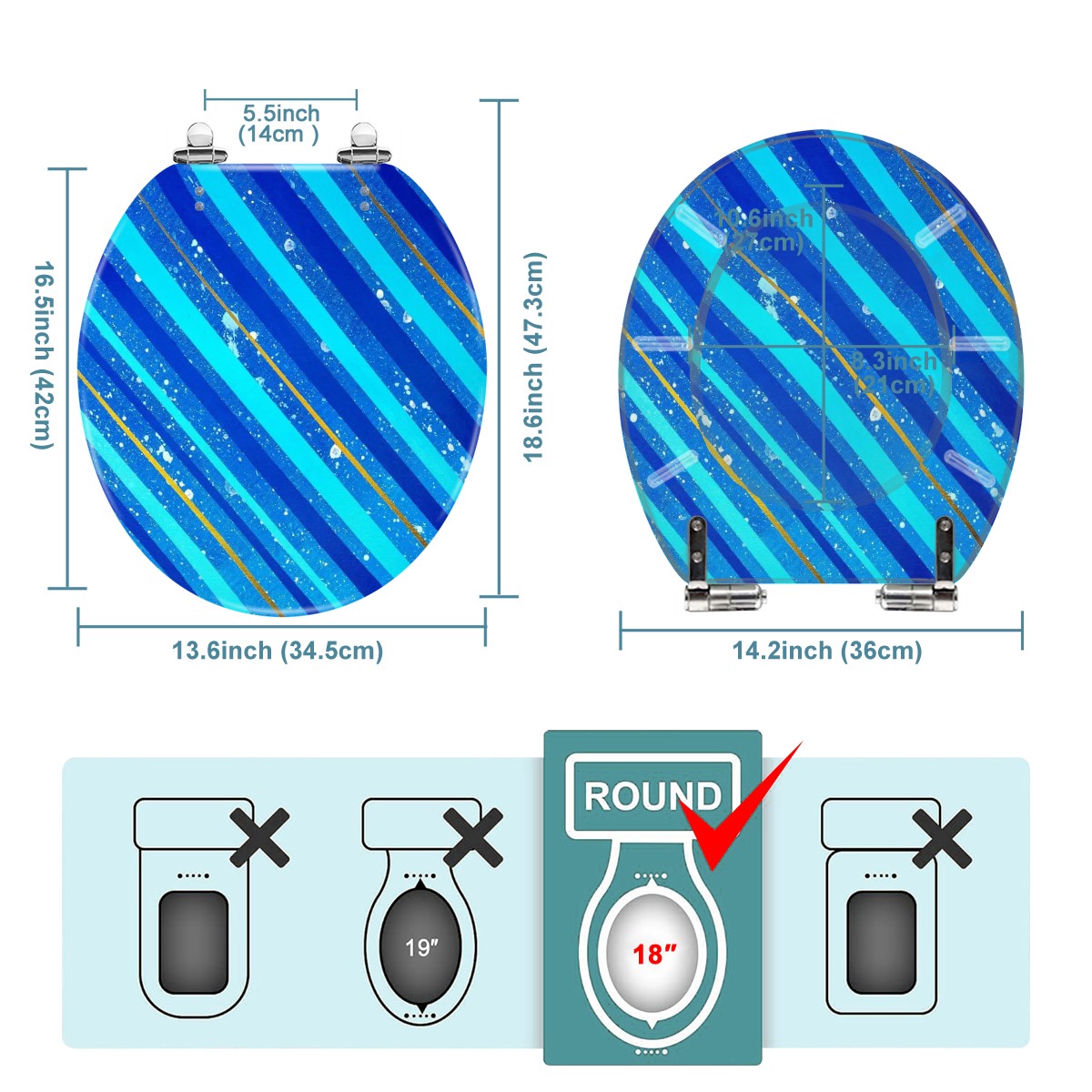 Gavin Scott Universal Toilet Seat w/Matching Soft-close Lid