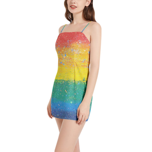 Gavin Scott Sleeveless Spaghetti Strap Mini Dress (Femme XS-3XL)