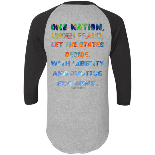 Gavin Scott "ONE NATION..." Colorblock Raglan Jersey (Masc S-3XL)