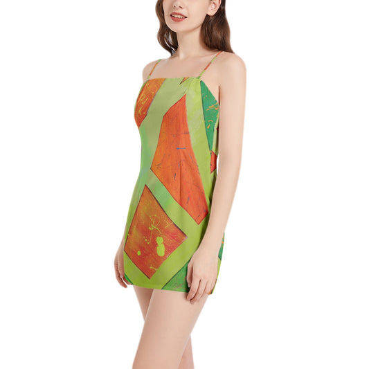 Gavin Scott Sleeveless Spaghetti Strap Mini Dress (Femme XS-3XL)