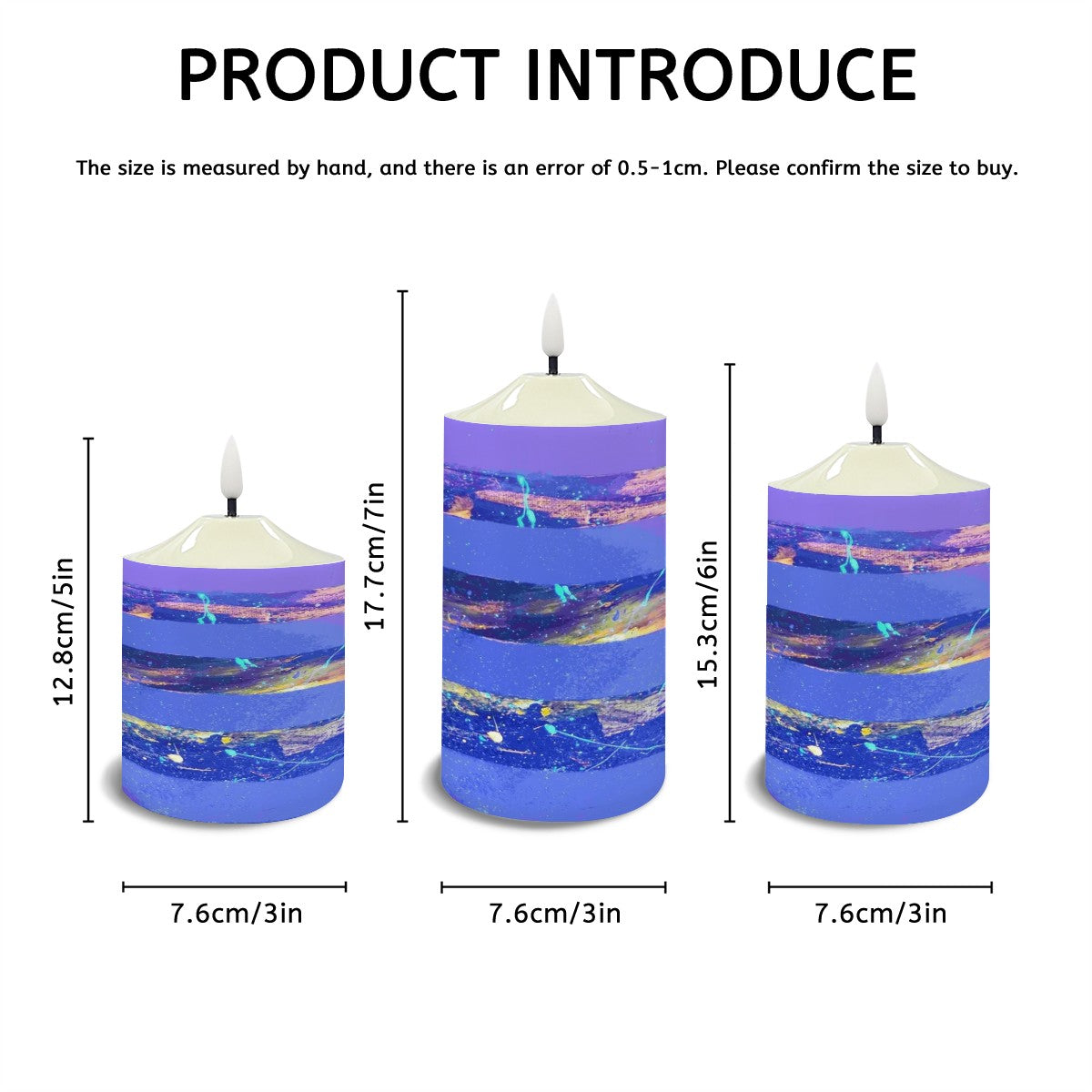 Gavin Scott Flameless Candles w/Remote (Set of 3)