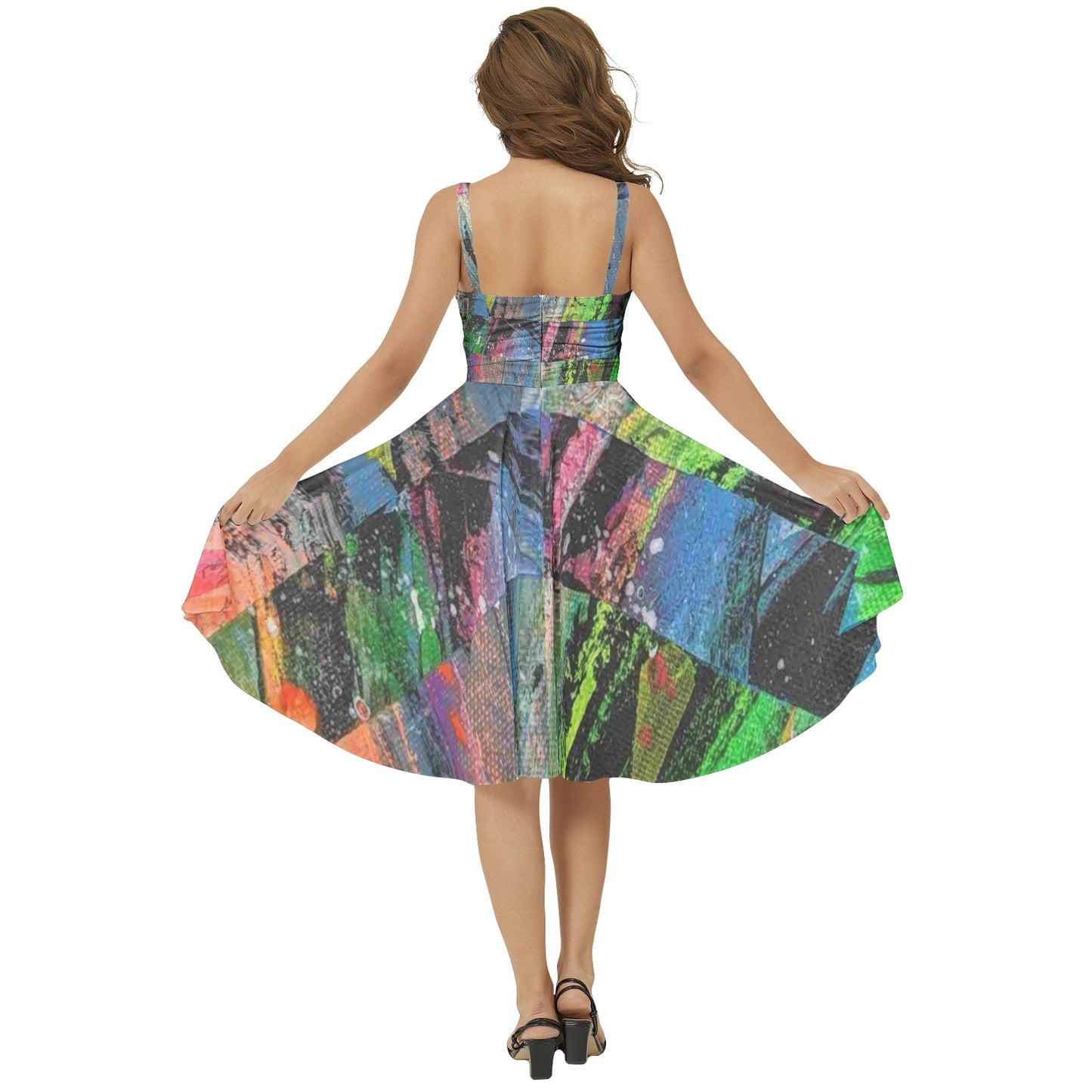 Gavin Scott Sleeveless Flare Hem Midi Dress (Femme XS-3XL)