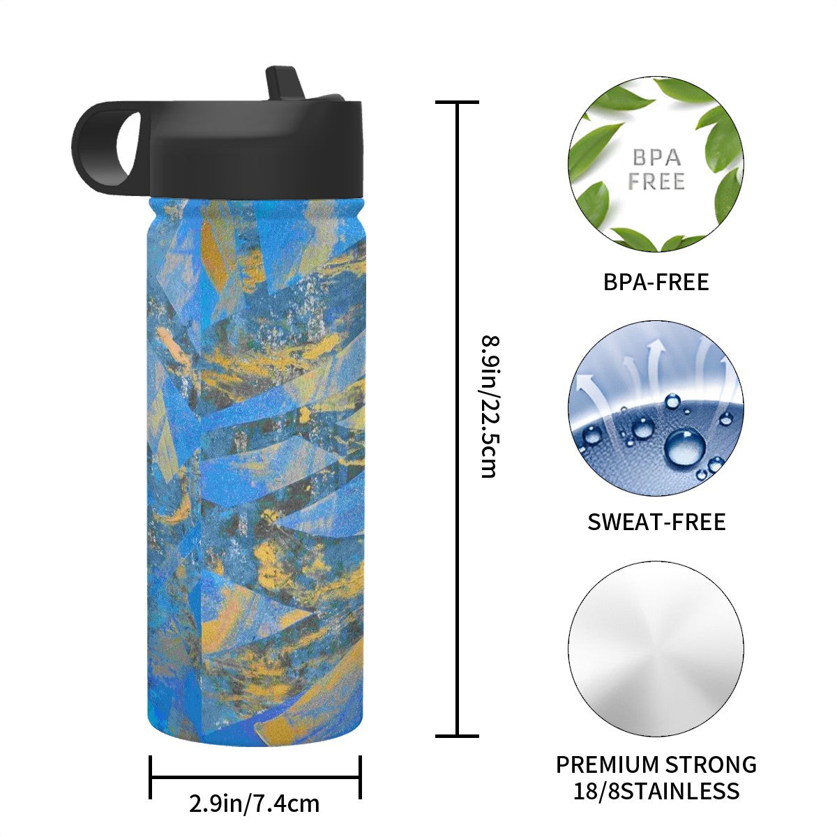 Gavin Scott Stainless Steel Vacuum Insulated Tumbler (18oz)