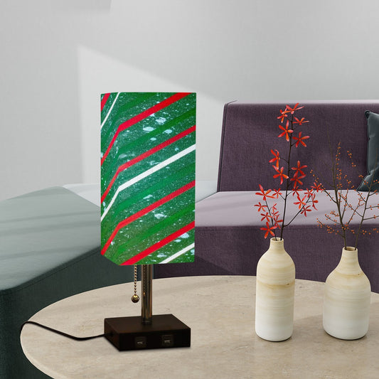 Gavin Scott Square Table Lamp with two USB Ports