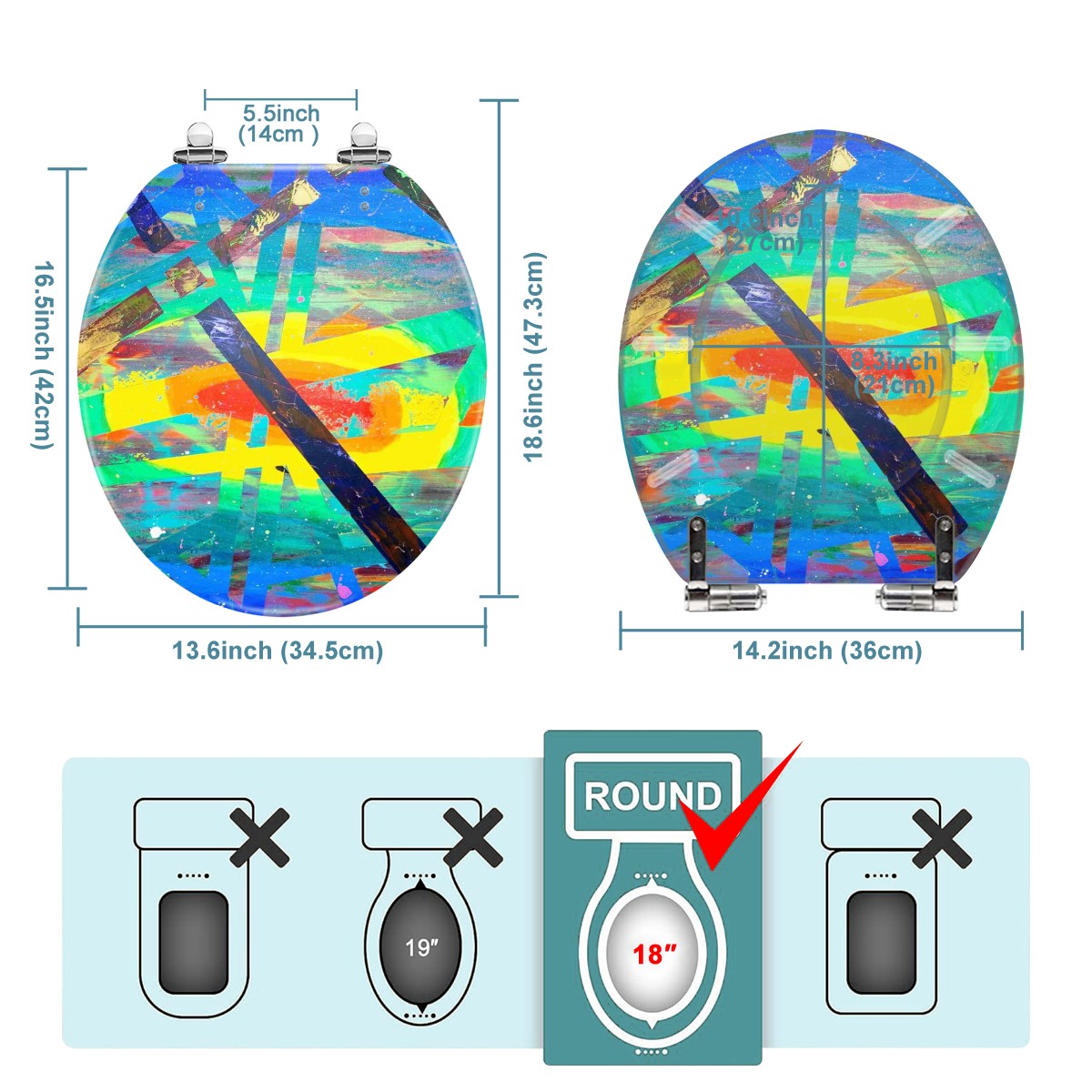 Gavin Scott Universal Toilet Seat w/Matching Soft-close Lid