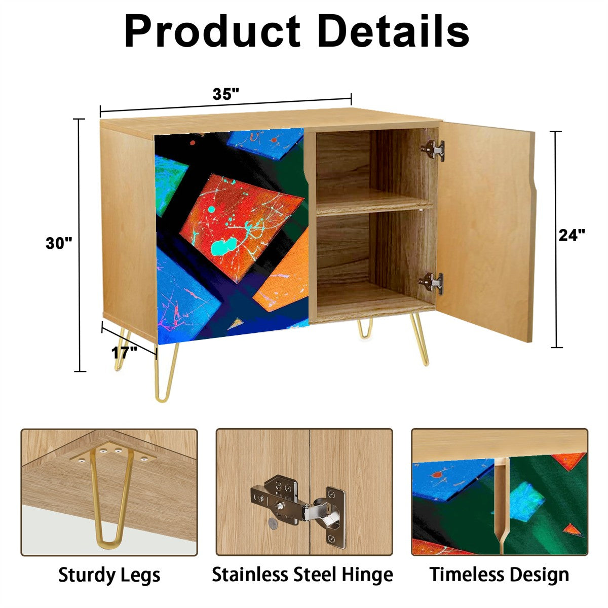 Gavin Scott Wooden Sideboard Cabinet