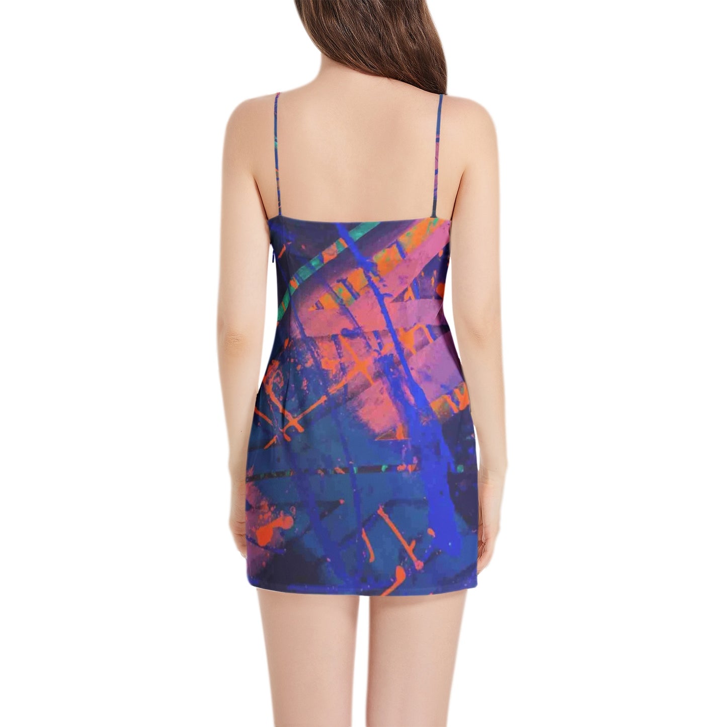 Gavin Scott Sleeveless Spaghetti Strap Mini Dress (Femme XS-3XL)