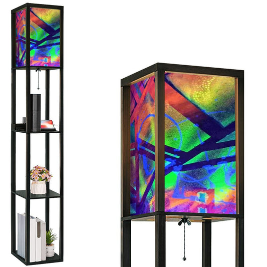 Gavin Scott Floor Lamp with Shelves (2 Colors)