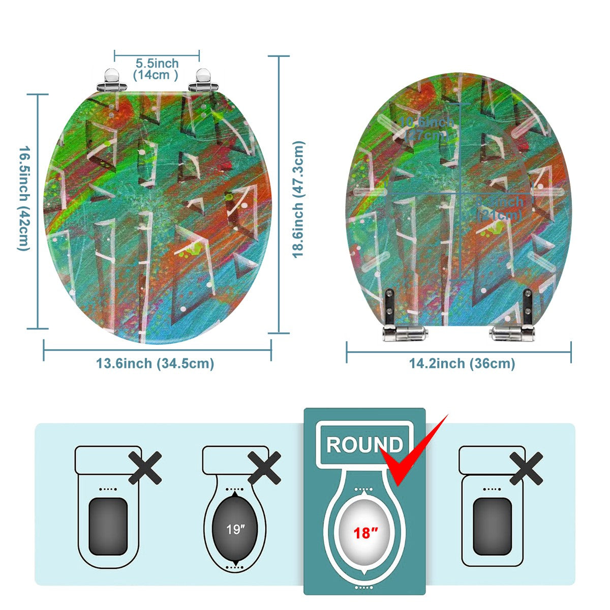 Gavin Scott Universal Toilet Seat w/Matching Soft-close Lid