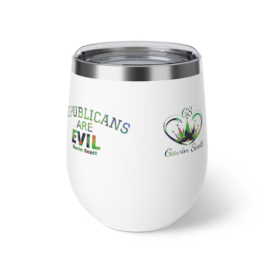 Gavin Scott REPUBLICANS ARE EVIL Insulated Copper Cup, 12oz