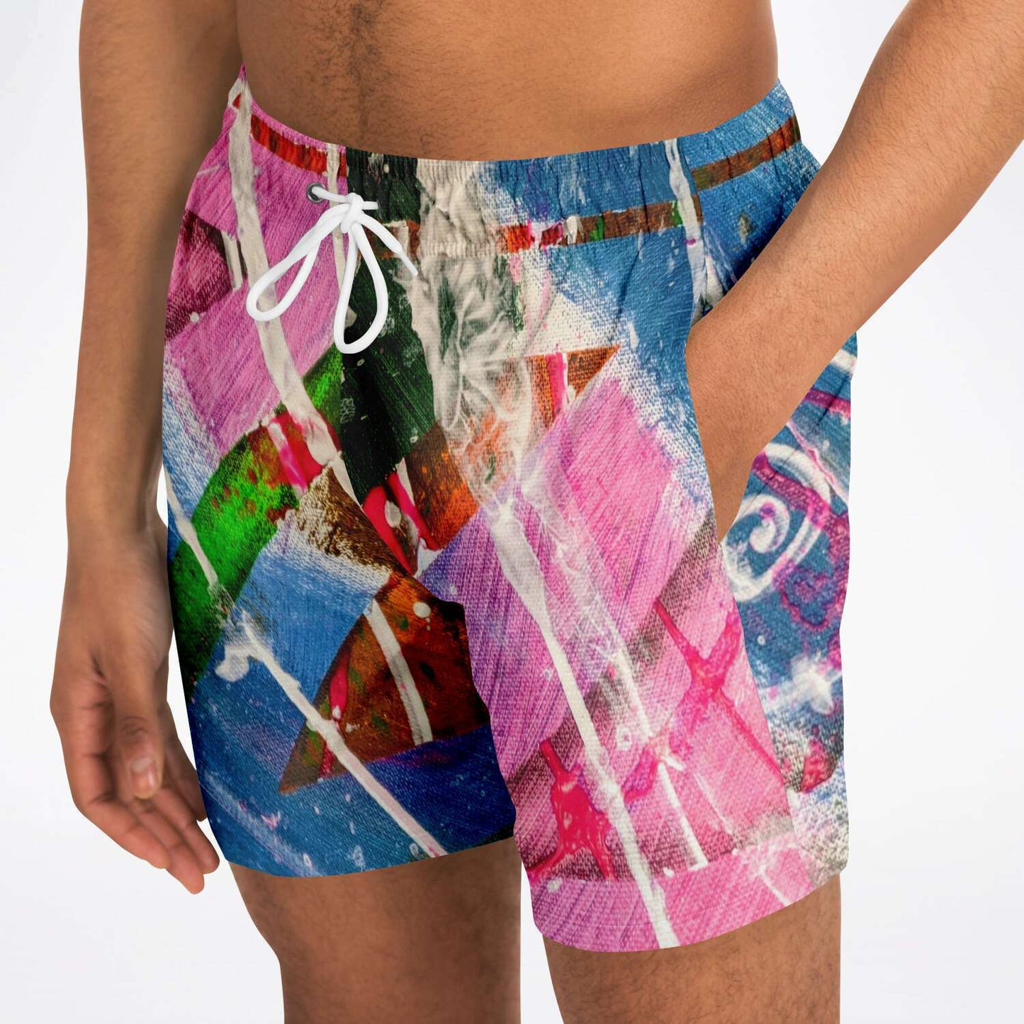 Gavin Scott Square Cut Swim Trunks (Masc XS-3XL)