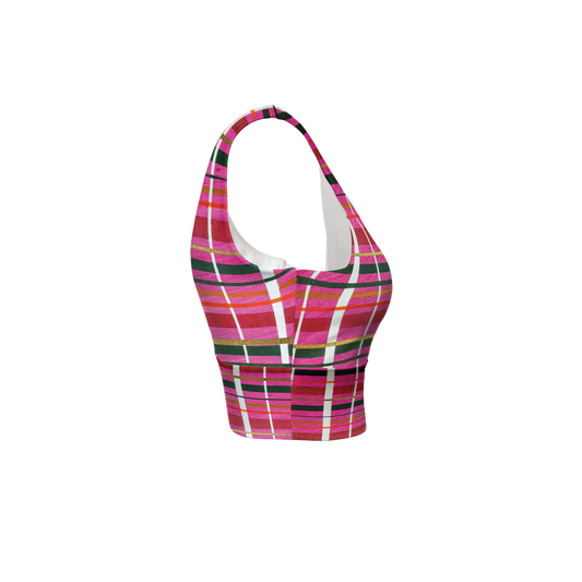 Gavin Scott Longline V-Shape-Back Sports Bra-Butter Soft Texture