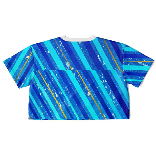 Gavin Scott Cropped Football Jersey w/White Collar (Femme XS-XL)