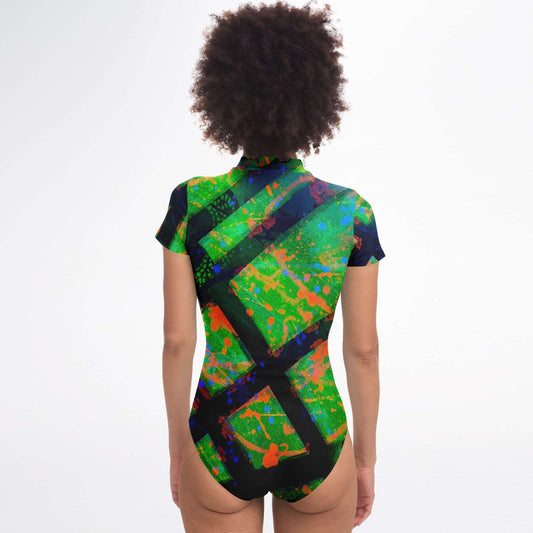 Gavin Scott Short Sleeve Festival Catsuit w/UPF 50+ Sun Protection (Femme XS-XL)