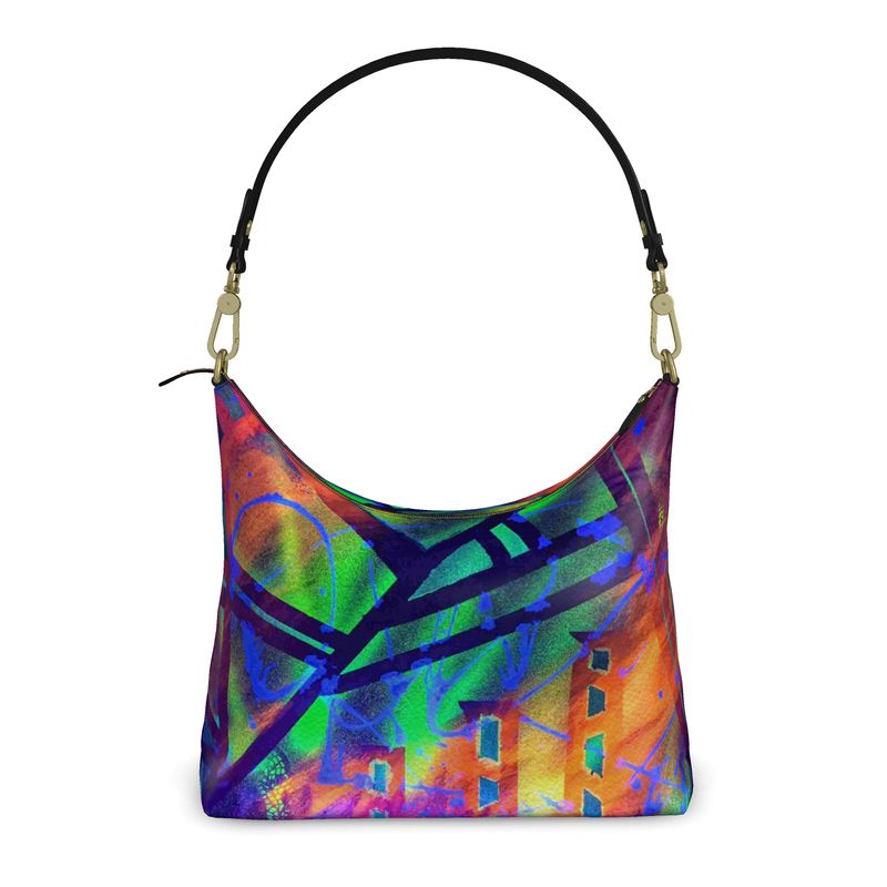 Gavin Scott Deluxe Leather Square Shoulder Bag