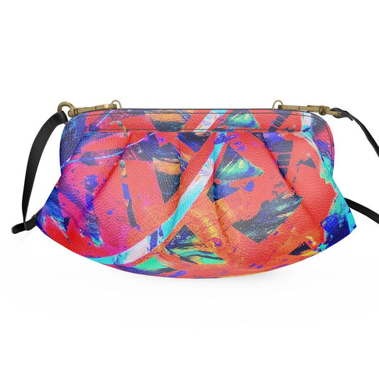 Gavin Scott Deluxe Leather Soft Frame Pleated Clutch