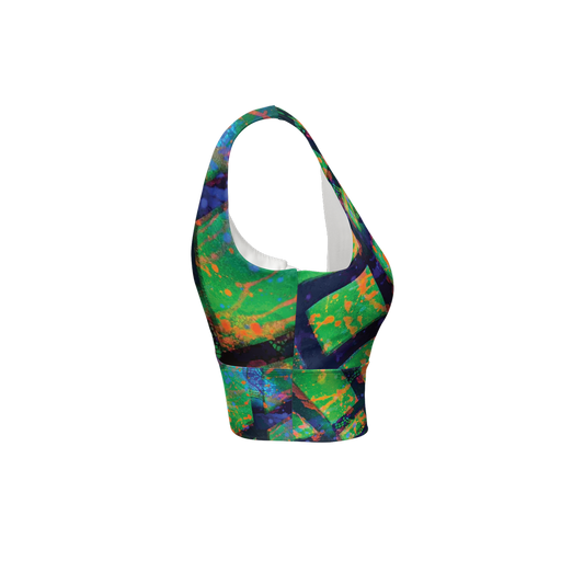 Gavin Scott Longline V-Shape-Back Sports Bra-Butter Soft Texture