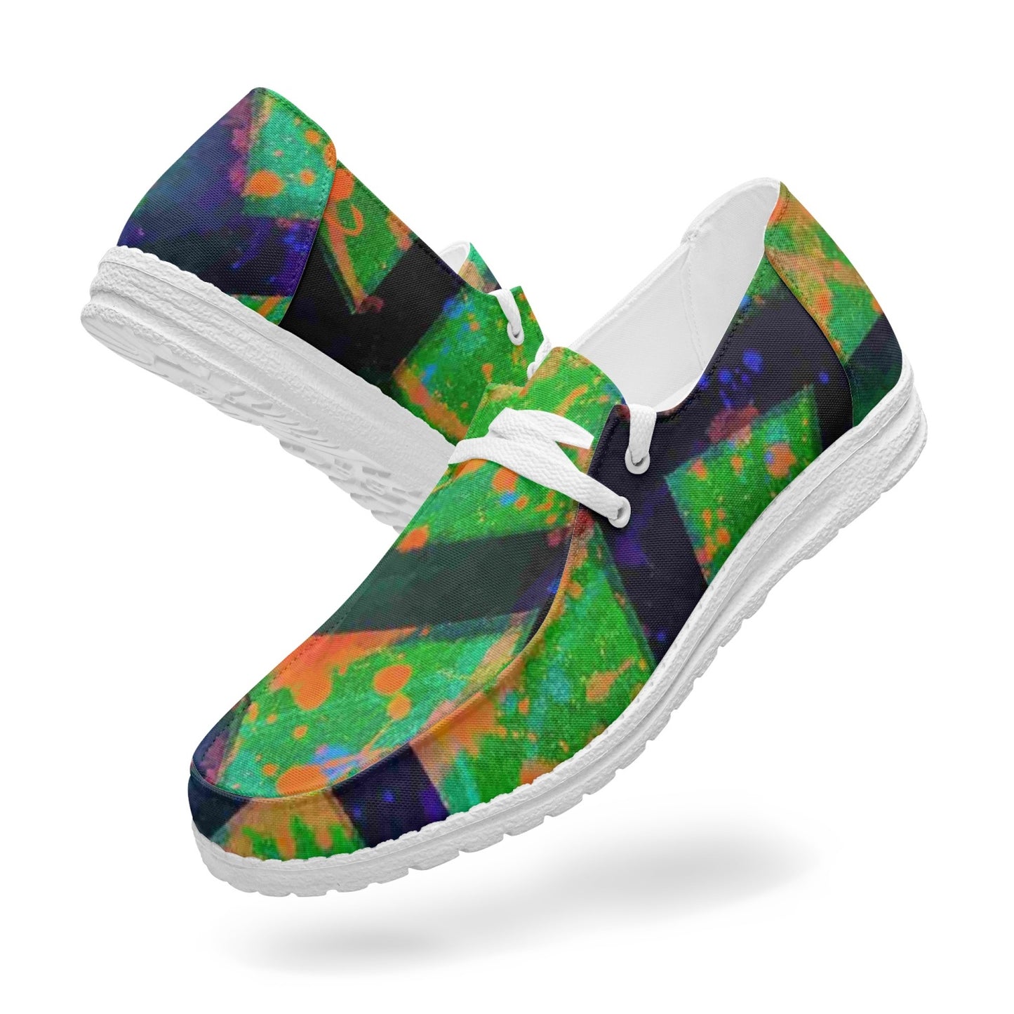 Gavin Scott Lace-Up Canvas Loafers