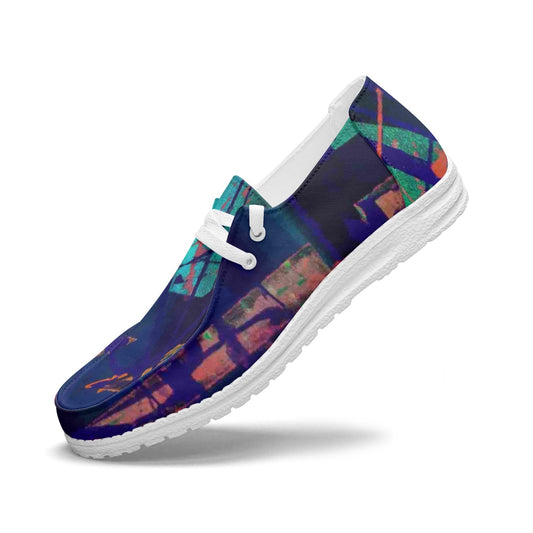 Gavin Scott Lace-Up Canvas Loafers