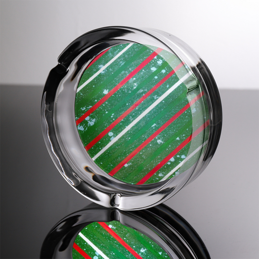 Gavin Scott Round Glass Ashtray with 3 Slots