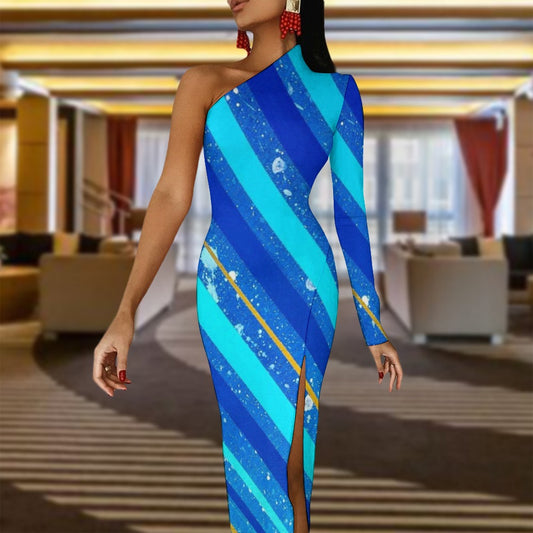 Gavin Scott Half Sleeve Slit Dress (Femme XS-L)