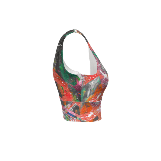 Gavin Scott Longline V-Shape-Back Sports Bra-Butter Soft Texture