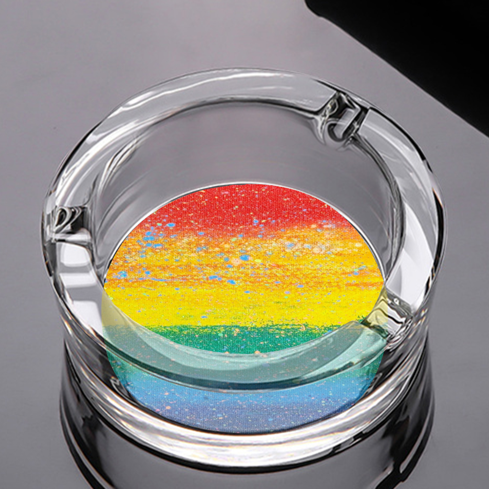 Gavin Scott PRIDE Round Glass Ashtray with 3 Slots