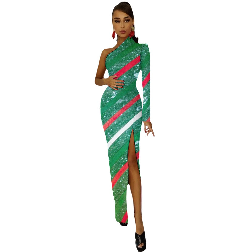 Gavin Scott Half Sleeve Slit Dress (Femme XS-L)