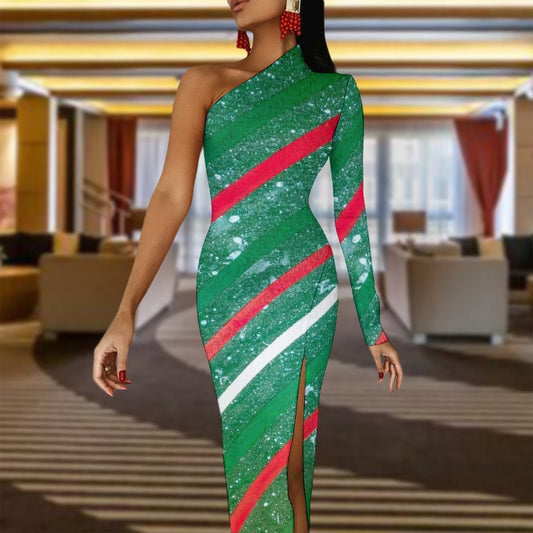 Gavin Scott Half Sleeve Slit Dress (Femme XS-L)